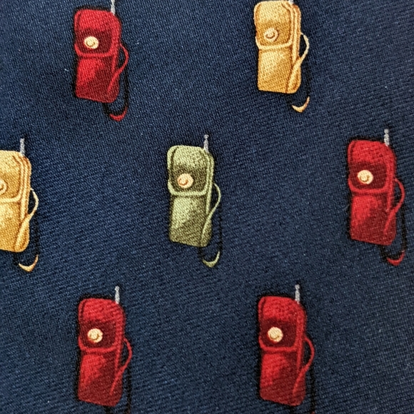 Vintage Coach silk cellphone bag pattern tie - Picture 4 of 5